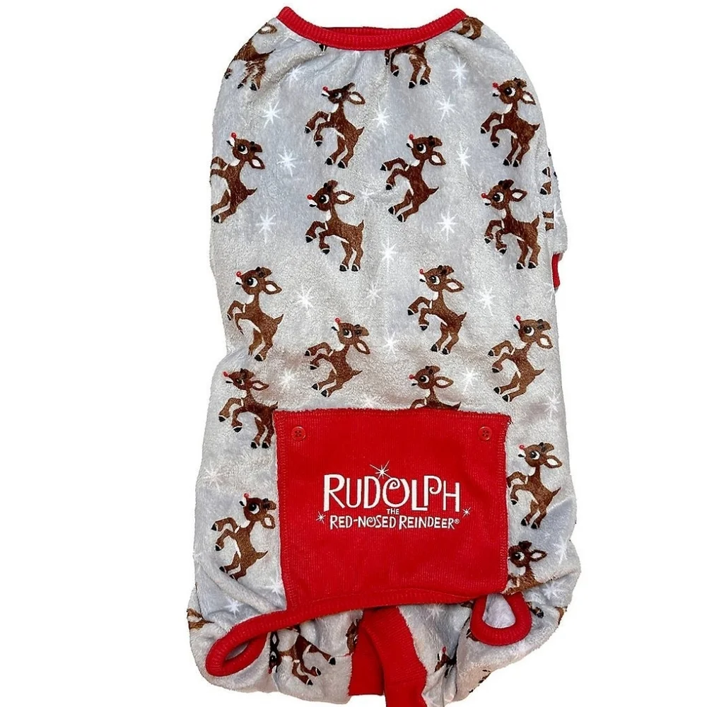 Rudolph red nose reindeer dog pjs pajamas sz xl nwt - Picture 2 of 4